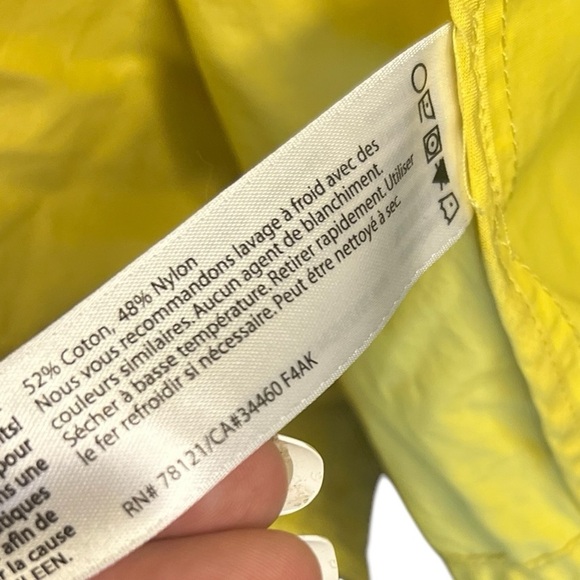 Eileen Fisher butter yellow zip and snap size large jacket with toggle cinching - Picture 14 of 14